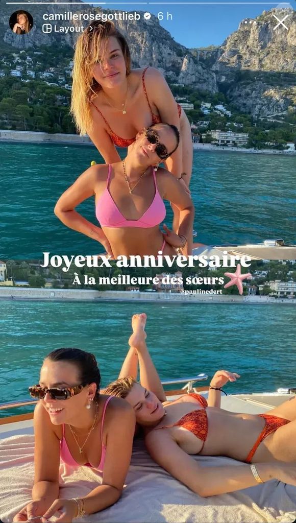 Message d'anniversaire de la petite soeur de Pauline Ducruet, Camille Gottlieb
