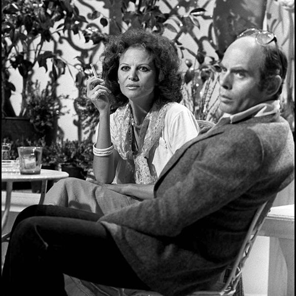 L'actrice Claudia Cardinale et son ex-mari, invités sur la chaîne Antenne 2. 

©Bestimage