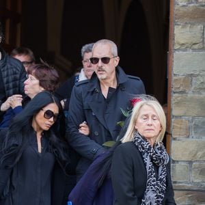 Anggun et son compagnon Christian Kretschmar -  Obsèques de Maurane en l'église Notre-Dame des Grâces à Woluwe-Saint-Pierre en Belgique le 17 mai 2018. ALAIN ROLLAND/ IMAGEBUZZ/ BESTIMAGE