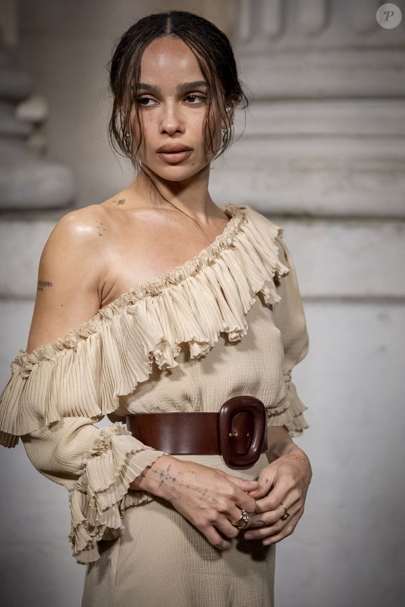 Zoe Kravitz - Photocall du défilé Saint Laurent  "Collection Masculine Prêt-à-Porter Automne/Hiver 2025-2026" lors de la Fashion Week de Paris (PFW) le 28 janvier 2025 © Olivier Borde /Bestimage