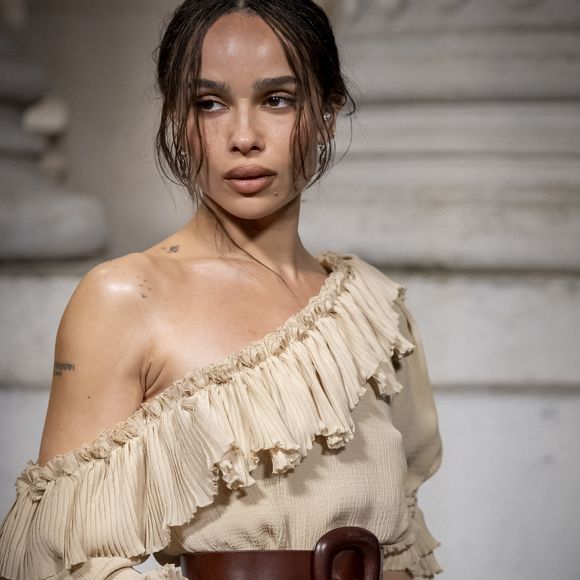 Zoe Kravitz - Photocall du défilé Saint Laurent  "Collection Masculine Prêt-à-Porter Automne/Hiver 2025-2026" lors de la Fashion Week de Paris (PFW) le 28 janvier 2025 © Olivier Borde /Bestimage
