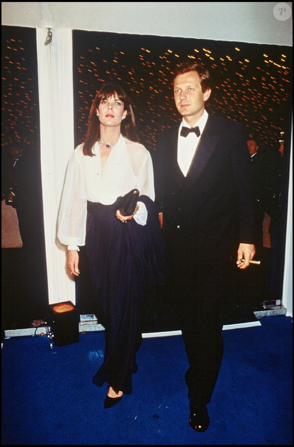 Caroline de Monaco et Stefano Casiraghi au Festival de Cannes 1989. 
 ©ANGELI-RINDOFF / BESTIMAGE