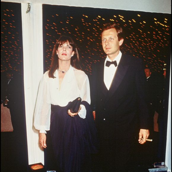 Caroline de Monaco et Stefano Casiraghi au Festival de Cannes 1989. 
 ©ANGELI-RINDOFF / BESTIMAGE