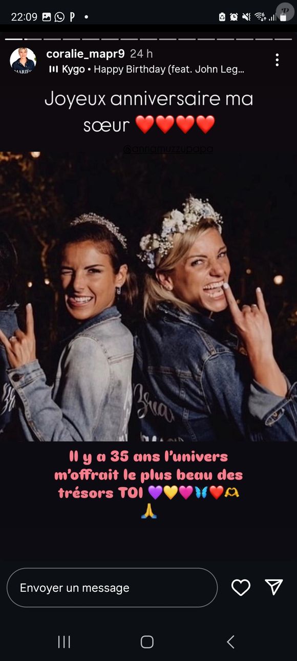 C'était l'anniversaire de sa soeur Anna
Coralie de "Mariés au premier regard 2025" dévoile des photos en compagnie de sa soeur Anna - Instagram, le 9 juin