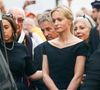 Manon Ardisson, Patrick Ardisson et Audrey Crespo-Mara aux obsèques de Thierry Ardisson en l’église Saint-Roch de Paris, le 17 juillet 2025. 

Photo : Clovis-Jacovides / Bestimage