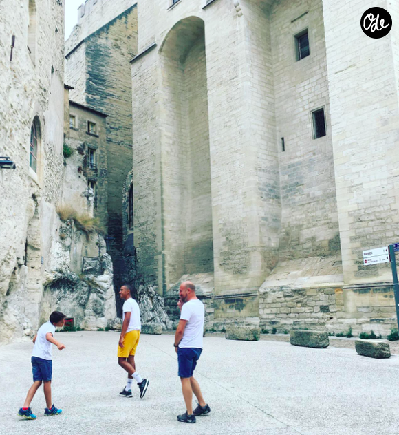 Christophe Mercy et ses fils, Matis et Solan, photo partagée sur Instagram par Julie Mercy le 24 août 2020.