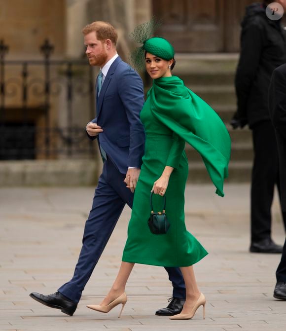 Le prince Harry, duc de Sussex, et Meghan Markle, duchesse de Sussex - La famille royale d'Angleterre lors de la cérémonie du Commonwealth en l'abbaye de Westminster à Londres, le 9 mars 2020. AGENCE / BESTIMAGE