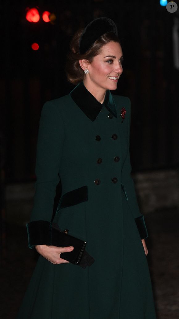 Kate Middleton au dimanche du souvenir et centenaire de l'armistice, à Londres, le 11 novembre 2018.  Photo par Andrew Parsons / Parsons Media