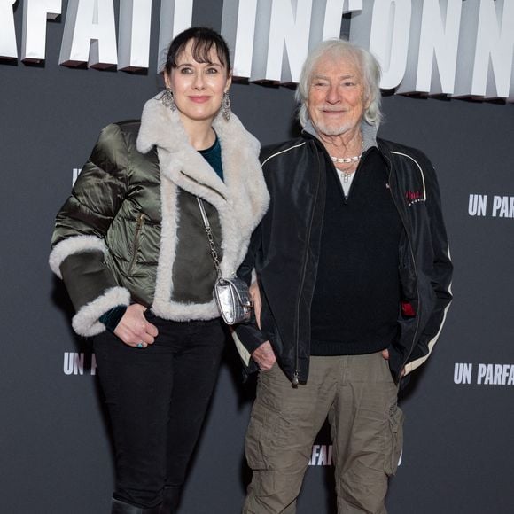 Muriel Megevand et Hugues Aufray assistent à la première parisienne du film « Un Parfait Inconnu - A Complete Unknown » au Grand Rex, le 15 janvier 2025 à Paris, en France. Photo de Nasser Berzane/ABACAPRESS.COM