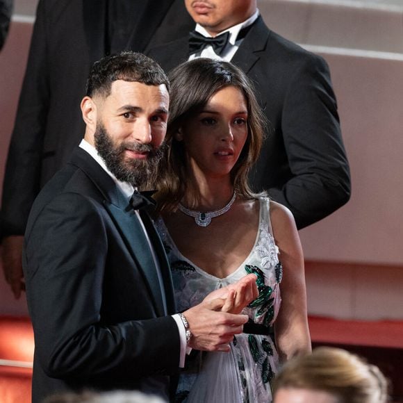 Karim Benzema et sa compagne Lyna Khoudri à la descente des marches du film « 13 jours 13 nuits » lors du 78ème Festival International du Film de Cannes. Le 23 mai 2025
© Olivier Borde/ Bestimage