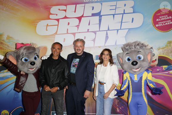 Nikos Aliagas, Michael Mack et Faustine Bollaert - Avant-première du film "Super Grand Prix" au cinéma le Grand Rex à Paris le 28 septembre 2025. © Coadic Guirec/Bestimage