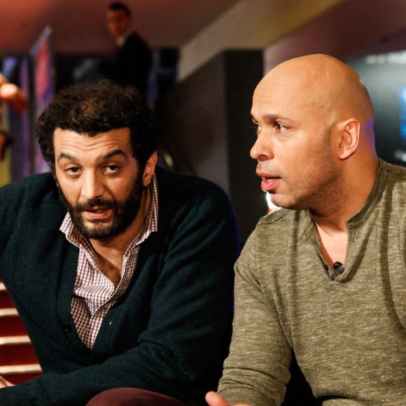 Les acteurs Eric Judor et Ramzy Bedia assistent à la première du film La Tour 2 controle infernale, réalisé par Eric Judor, au cinéma UGC les Halles a Paris, France le lundi 1er Février. Photo par Maxime Reynaud/APS-Medias/ABACAPRESS.COM