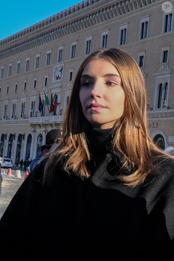 Vittoria de Savoie lors du 146ème anniversaire de la Garde d'honneur du Panthéon au monument Victor-Emmanuel II (Altare della Patria - Autel de la Patrie) à Rome. Le 21 janvier 2024. © LaPresse / Panoramic / Bestimage