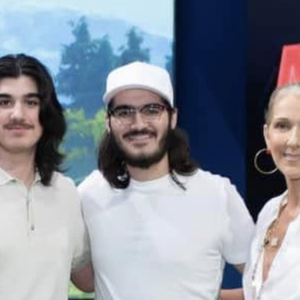 Céline Dion avec ses deux fils, Eddy et Nelson. Photo : Facebook/Céline Dion