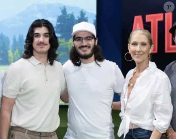 Céline Dion avec ses deux fils, Eddy et Nelson. Photo : Facebook/Céline Dion