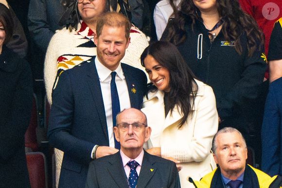 Le prince Harry et Meghan Markle assistent à la cérémonie d'ouverture des "Invictus Games Vancouver Whistler 2025" au Canada le 8 février 2025.  Backgrid USA / Bestimage