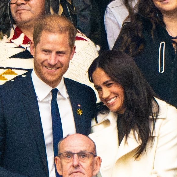 Le prince Harry et Meghan Markle assistent à la cérémonie d'ouverture des "Invictus Games Vancouver Whistler 2025" au Canada le 8 février 2025.  Backgrid USA / Bestimage