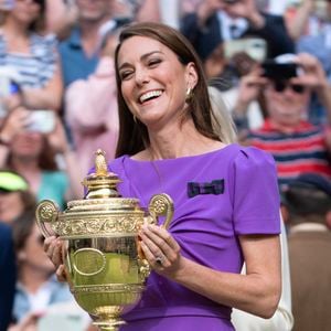 Kate Middleton lors de la finale Hommes du tournoi de tennis de Wimbledon le 14 juillet 2024. ©Dana Press / Bestimage