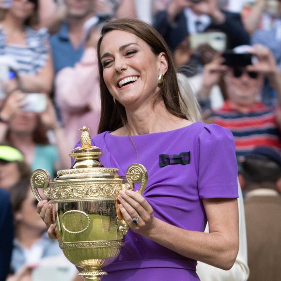 Kate Middleton lors de la finale Hommes du tournoi de tennis de Wimbledon le 14 juillet 2024. ©Dana Press / Bestimage