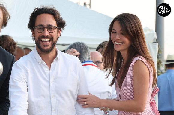 Thomas Hollande et Émilie Broussouloux assistent à la « Gastronomic Petanque Party » à la Paris Yacht Marina le 21 juin 2022 à Paris, en France. Photo de Nasser Berzane/ABACAPRESS.COM