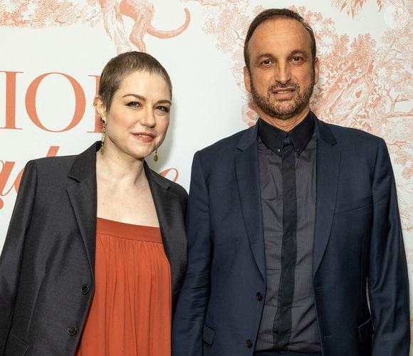 Exclusif -  Emilie Dequenne et son mari Michel Ferracci - Photocall du dîner Dior Madame Figaro à la "Terrasse by Albane" sur le rooftop de l'hôtel JW Marriott lors du 77ème Festival International du Film de Cannes le 15 mai 2024. © Olivier Borde/Bestimage  No Web - Belgique et Suisse