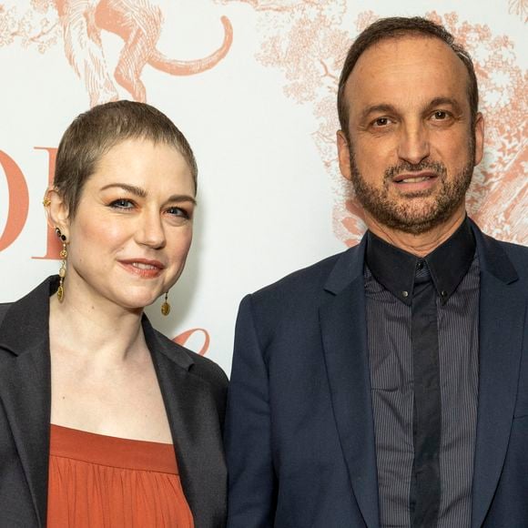 Exclusif -  Emilie Dequenne et son mari Michel Ferracci - Photocall du dîner Dior Madame Figaro à la "Terrasse by Albane" sur le rooftop de l'hôtel JW Marriott lors du 77ème Festival International du Film de Cannes le 15 mai 2024. © Olivier Borde/Bestimage  No Web - Belgique et Suisse