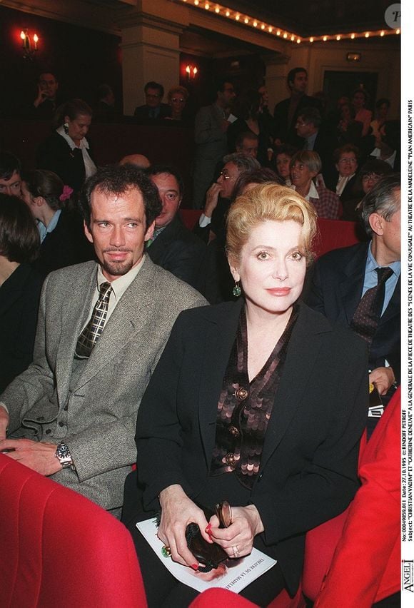 Christian Vadim et Catherine Deneuve à la générale de la pièce de théâtre des "Scènes de la vie conjugale" au théâtre de la Madeleine