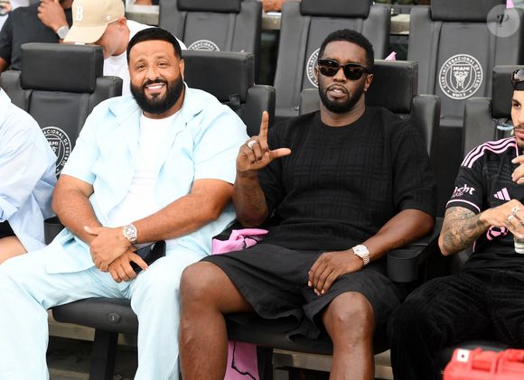 DJ Khaled et Sean Combs (Puff Daddy, P. Diddy) - Les célébrités assistent au match de l'Inter Miami face à Atlanta United (4-0) en Leagues Cup à Fort Lauderdale, le 25 juillet 2023. ©AGENCE / BESTIMAGE