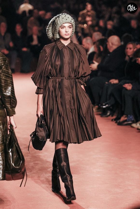 Deva Cassel défile pour Fendi lors de la Semaine de la mode de Milan - Vêtement Femme Automne/Hiver 2025/2026, le 26 février 2025 à Milan, Italie. Photo by Marco Piovanotto/ABACAPRESS.COM
