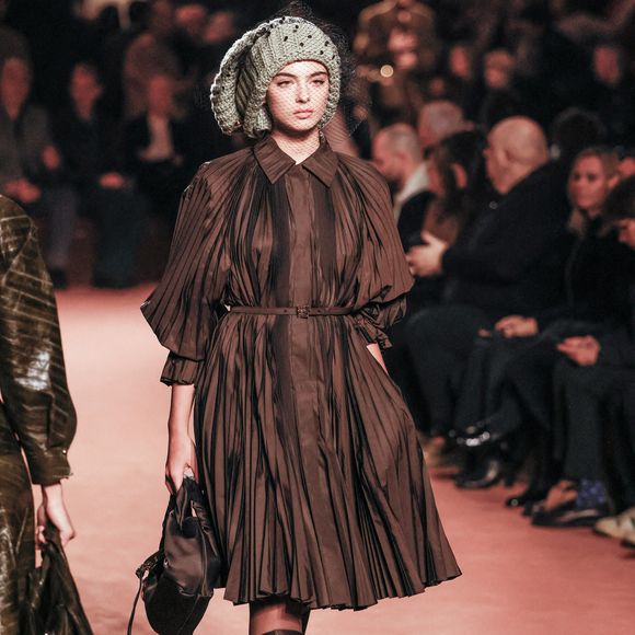 Deva Cassel défile pour Fendi lors de la Semaine de la mode de Milan - Vêtement Femme Automne/Hiver 2025/2026, le 26 février 2025 à Milan, Italie. Photo by Marco Piovanotto/ABACAPRESS.COM