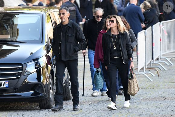 Roschdy Zem et sa compagne Sarah Poniatowski - Obsèques de Nathalie Baye en l'église Saint-Sulpice à Paris le 23 avril 2026. Clement Prioli / Bestimage