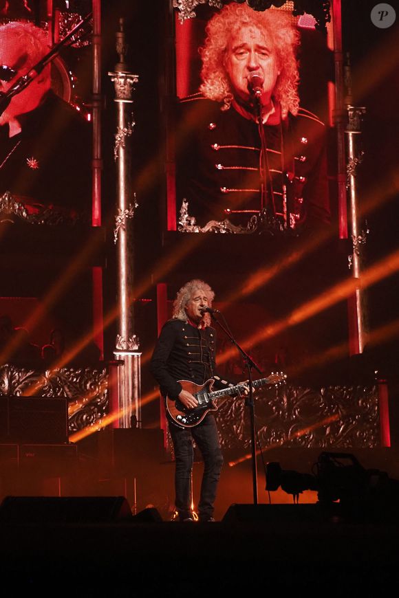 Concert du groupe Queen avec le guitariste Bryan May, le batteur Roger Taylor et le Adam Lambert à Bologne en Italie le 11 juillet 2022. LaPresse / Panoramic / Bestimage