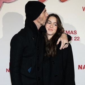 Calogero et sa fille Romy Maurici assistent à la première mondiale de Napoléon à la Salle Pleyel, le 14 novembre 2023 à Paris, France.  David NIVIERE/ABACAPRESS.COM