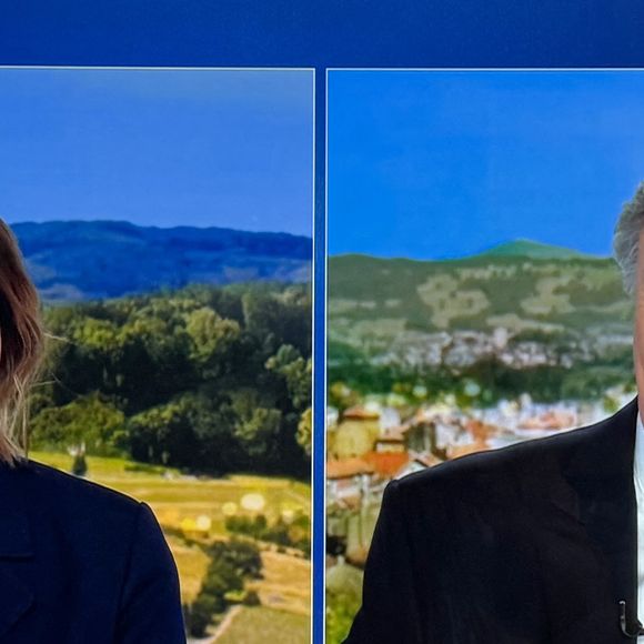 Jacques Legros présente son dernier JT de 13 heures en sa qualité de joker pendant près de 26 ans sur TF1, le 9 mai 2025. Emu aux larmes, le journaliste a passé le relais à Isabelle Ithurburu, qui sera à partir de mi-juillet 2025. 
© Agence via Bestimage