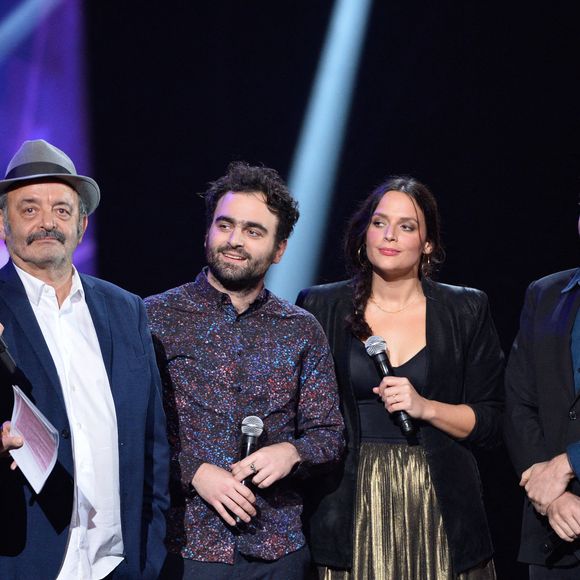 Louis, Matthieu, Joseph et Anna Chedid lors de la 31e cérémonie des Victoires de la Musique qui s'est tenue au Zénith de Paris, France, le 12 février 2016. Photo by ABACAPRESS.COM
