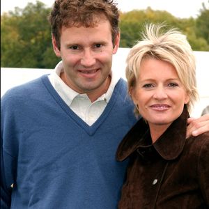© Giancarlo Gorassini/ABACA. 38914-37. Saint-Nom-La-Bretèche, France. 13/10/2002. Pierre Sled et Sophie Davant lors du 33e Trophée Lancôme.