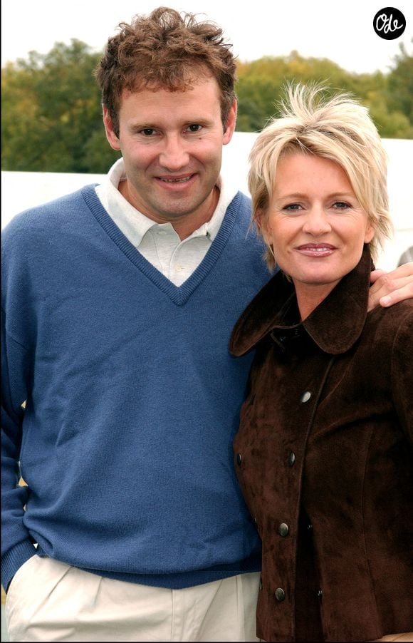 © Giancarlo Gorassini/ABACA. 38914-37. Saint-Nom-La-Bretèche, France. 13/10/2002. Pierre Sled et Sophie Davant lors du 33e Trophée Lancôme.