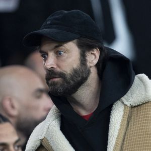 Benjamin Millepied - Célébrités des les tribunes lors du match aller du quart de finale de Ligue des champions entre le PSG et Aston Villa (3-1) au Parc des Princes à Paris le 9 avril 2025. © Cyril Moreau/Bestimage
