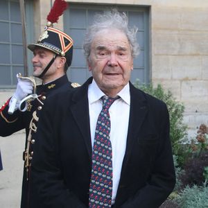 Pierre Perret - Réception de Sylviane Agacinski à l'Académie Française à Paris le 14 Mars 2024. La philosophe Sylviane Agacinski a fait son entrée ce jeudi à l'Académie française. Onzième femme de l'histoire à intégrer l'institution, elle avait été élue en juin 2023. © Bertrand Rindoff / Bestimage
