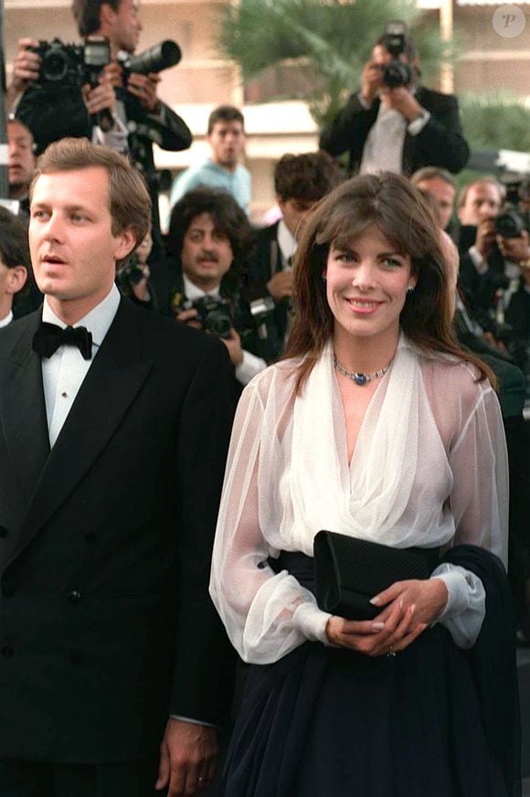 Stefano Casiraghi et Caroline de Monaco lors du festival de Cannes en 1989 ANGELI-RINDOFF / BESTIMAGE