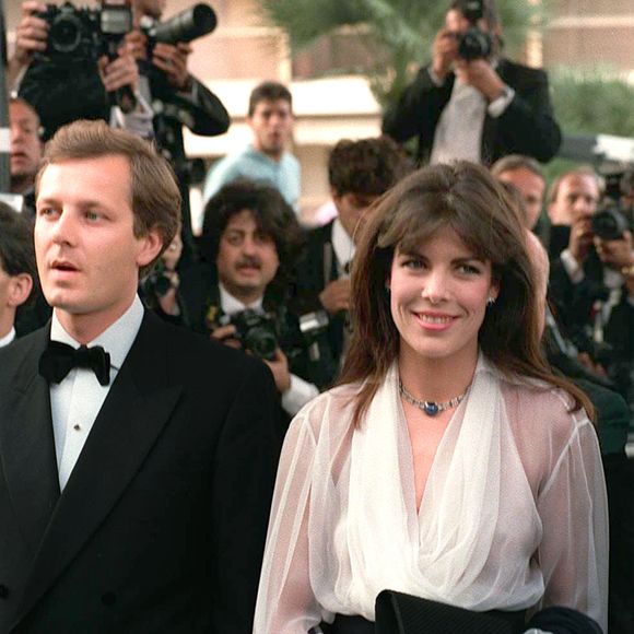 Stefano Casiraghi et Caroline de Monaco lors du festival de Cannes en 1989 ANGELI-RINDOFF / BESTIMAGE