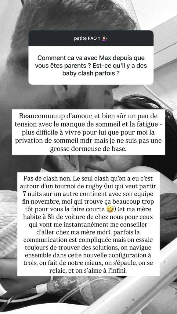 Agathe Auproux s'est en effet confiée sur les baby clashs avec son mari.