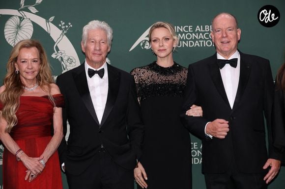 Caroline Scheufele, Richard Gere, Harlene Wittstock et Albert II de Monaco assistent au gala célébrant le 20e anniversaire de la Fondation du Prince Albert II de Monaco à l'Opéra de Monte-Carlo, à Monaco, le 18 septembre 2026. Photo de Jean-Charles Vinaj/ABACAPRESS.COM