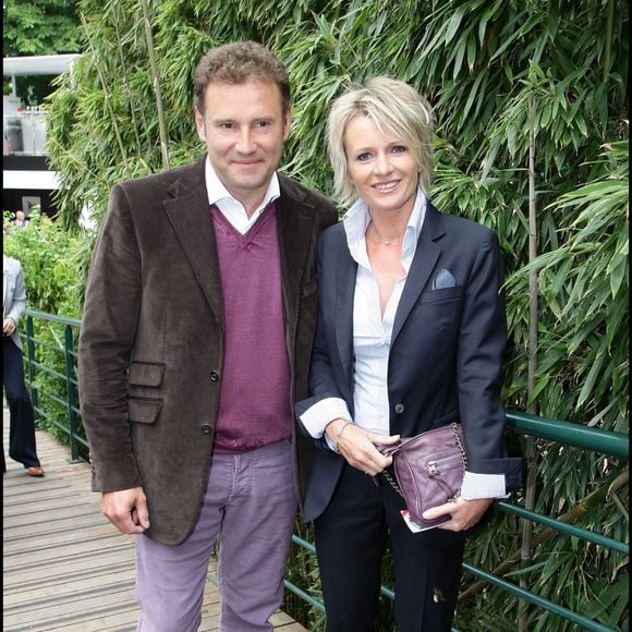 Archives : Sophie Davant et Pierre Sled à Roland Garros en 2009 RINDOFF-JACOVIDES / BESTIMAGE