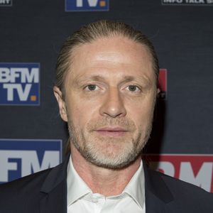 Emmanuel Petit - Conférence de presse pour la présentation de la "Dream Team" RMC et BFMTV pour la Coupe du monde de football 2018 en Russie (du 14 juin au 15 juillet) au Pavillon Wagram à Paris, France, le 11 avril 2018. © Pierre Perusseau/Bestimage