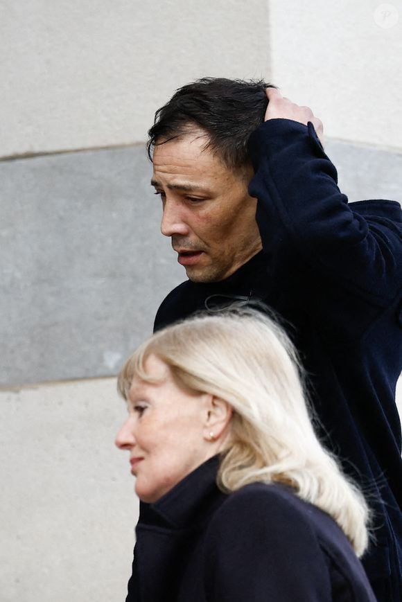 Steevy Boulay - Obsèques d'Isabelle Mergault à la Coupole du Père-Lachaise à Paris le 30 mars 2026. © Cyril Moreau - Dominique Jacovides / Bestimage