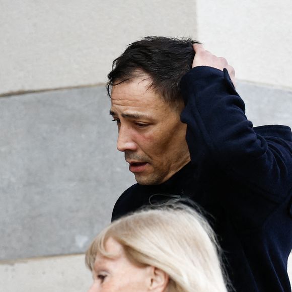 Steevy Boulay - Obsèques d'Isabelle Mergault à la Coupole du Père-Lachaise à Paris le 30 mars 2026. © Cyril Moreau - Dominique Jacovides / Bestimage
