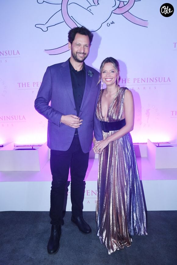 Eric Antoine et sa femme Gennifer Demey - Soirée de gala du 10ème anniversaire de l’association "Les Bonnes Fées" à l’Hôtel The Peninsula Paris le 8 octobre 2025. © Rachid Bellak/Bestimage
