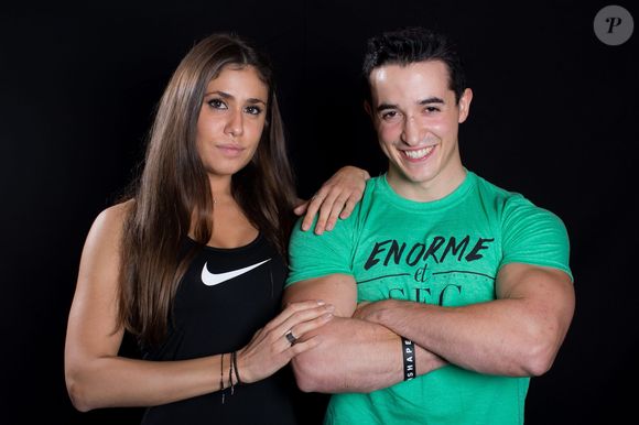 Caroline CLN Fitness et Tibo InShape - Studio - Salon Video City, le 1er événement dédié aux créateurs vidéo du web à la porte de Versailles à Paris, le 7 novembre 2015. © Dominique Jacovides/Romuald Meigneux/Bestimage