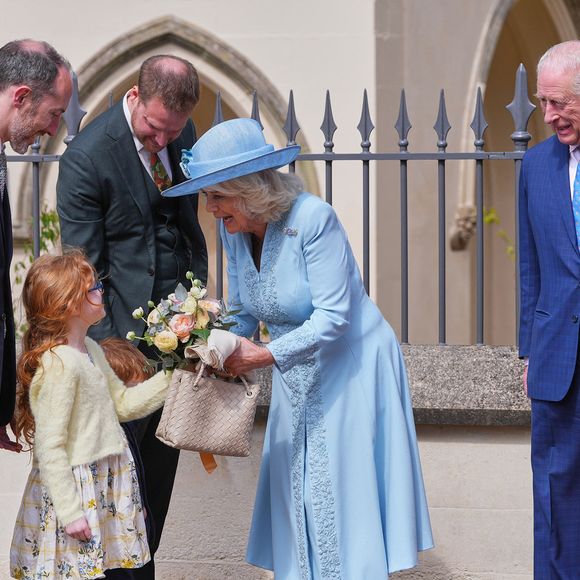 Le roi Charles et Camilla assistent à la messe de Pâques de la famille royale dans la chapelle Saint George de Windsor dans le Berkshire, le 20 avril 2025 

Julien Burton / Bestimage